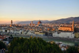 That time when @guoste_t and I shared a Tiramisu, watching the sunset with this magnificent view of Florence for Valentine's Day, 2020⁣ ❤️ ⁣ ⁣ 📸 Shot with my @nikon D5300⁣ ⁣ ⁣ #sunsetcatchers #sunsetlovers #catchthesunset #TravelTuesday #ShroveTuesday #DontJustTravel #visitFlorence #WeLovePlaces #backpackerdiaries⁣