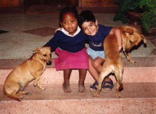 I've always liked dogs 🐶 Can you tell? 😃⁣ ⁣ As it's #InternationalDogDay, I thought I'd share this major throwback from my first trip to Africa. My friend wasn't impressed at first, that is until they started licking her 😃 #InternationalDogDay🐶 #furryfriendsofinstagram #ThrowbackThursday #MajorThrowback #majorthrow🔙